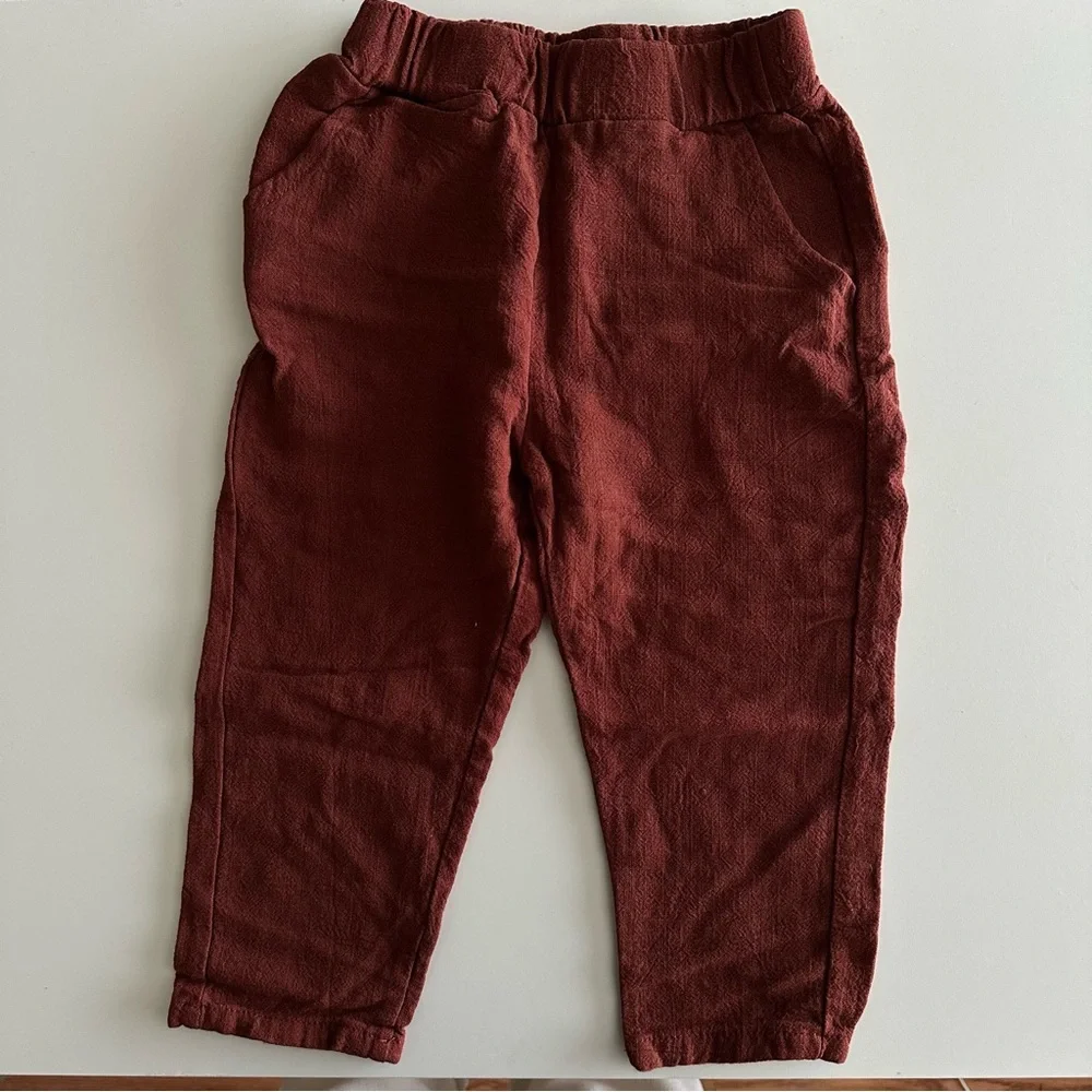 Toddler Rust Colored Long Woven Set Size 2T